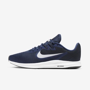 Nike Downshifter 9 - Férfi Futócipő - Sötétkék/Sötét Obszidián/Fekete/Platina